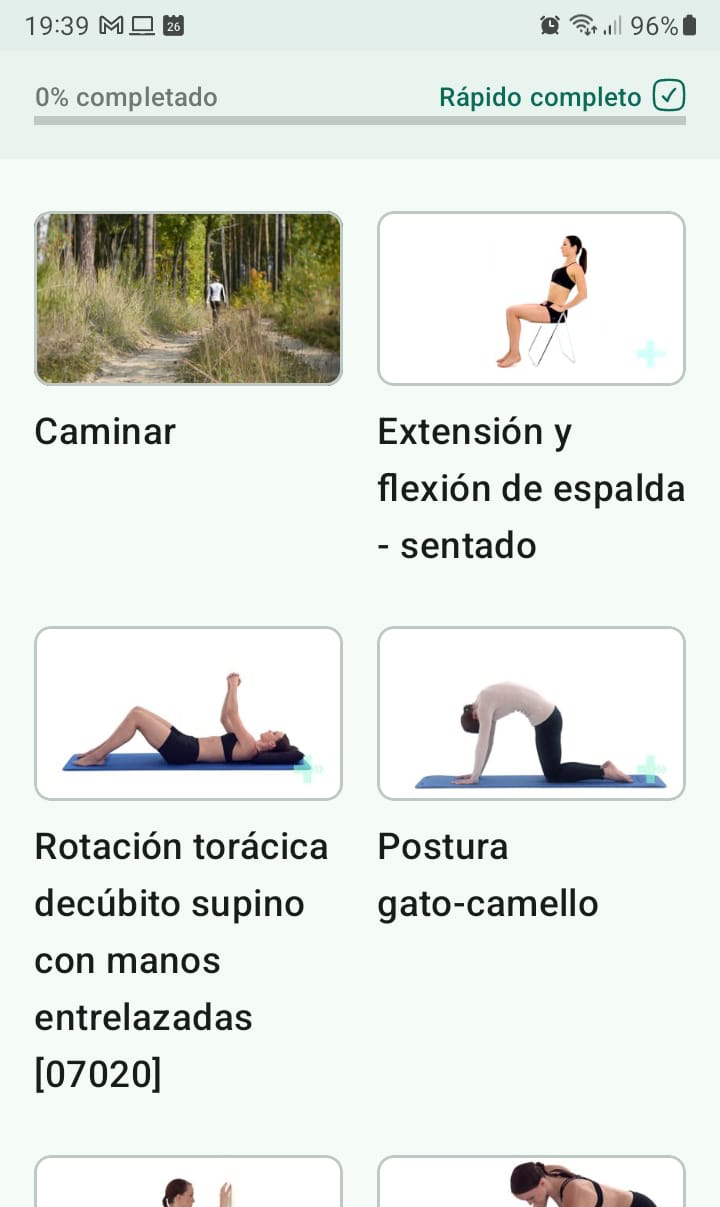 Programa de ejercicios en línea Hombro congelado