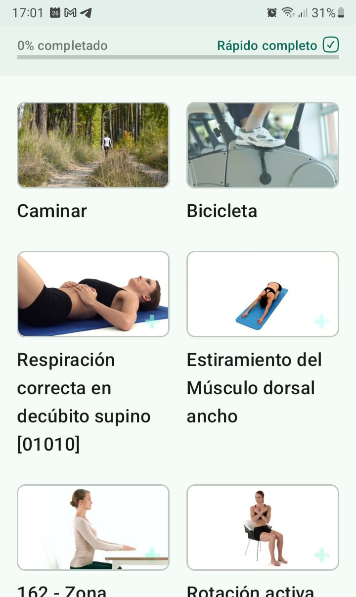 Programa de ejercicios en línea Artritis reumatoide