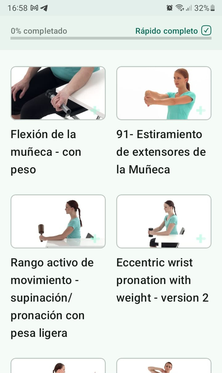 Programa de ejercicios en línea Codo de golfista